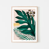 Abstract Pink Tropical Print