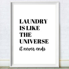 Laundry Is Like The Universe Funny Laundry Sign