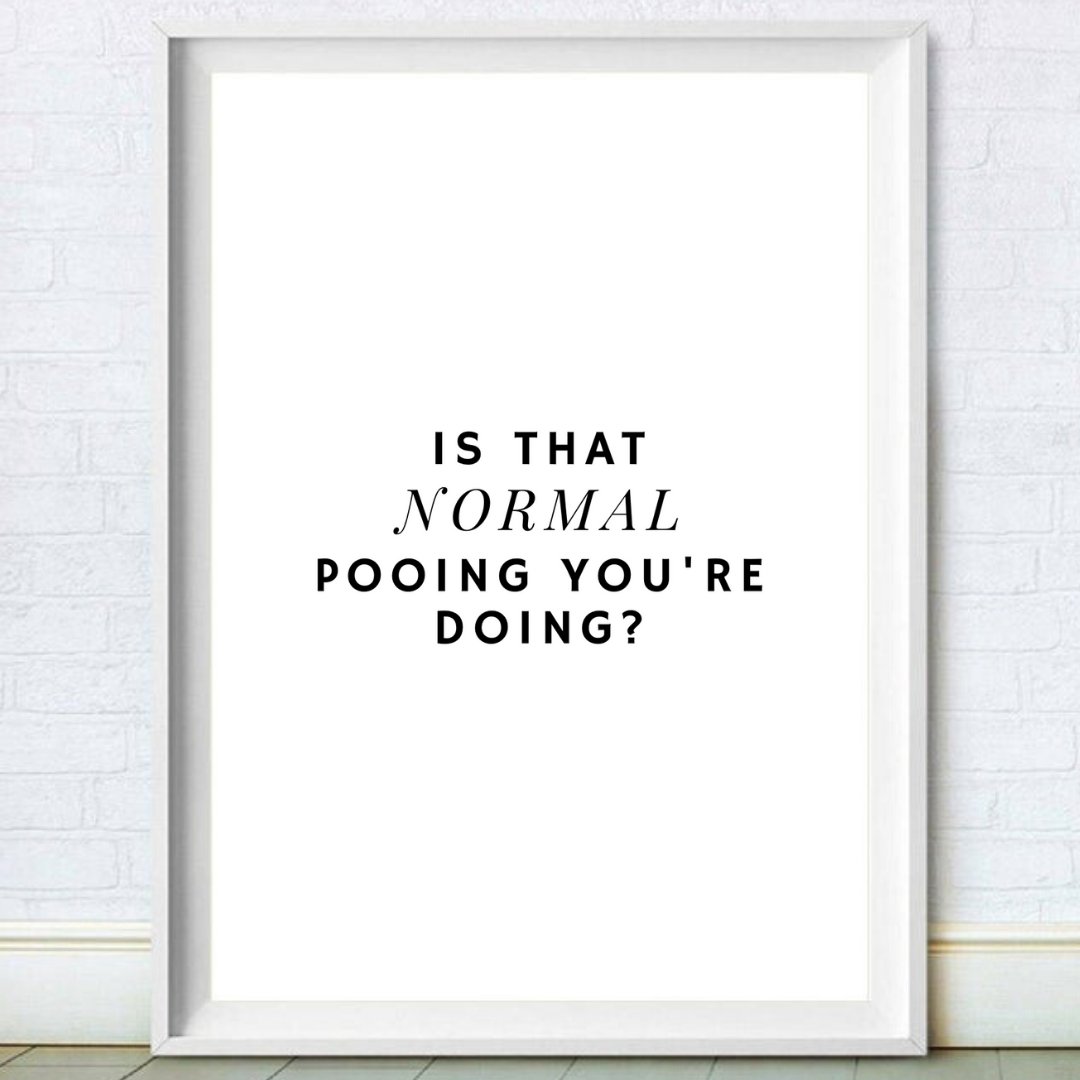 Peep Show- Normal Pooing Quote Funny Toilet Poster