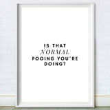 Peep Show- Normal Pooing Quote Funny Toilet Poster