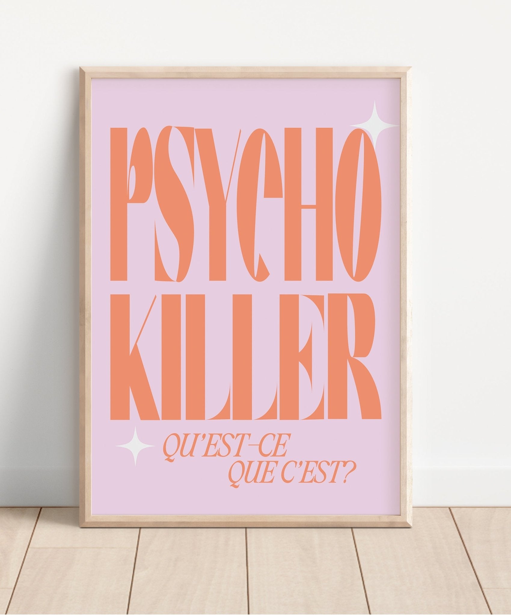Talking Heads Psycho Killer Print
