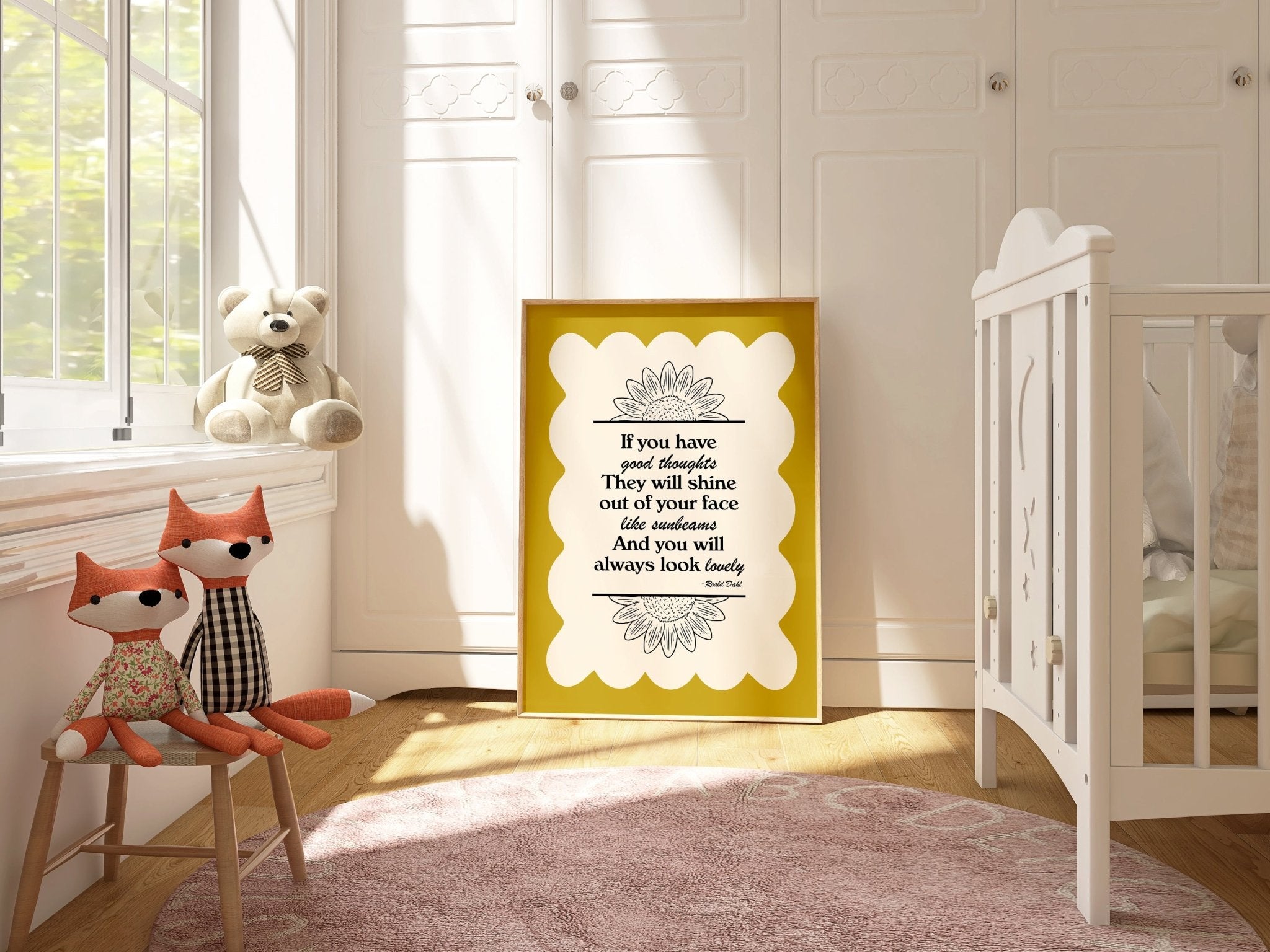 Roald Dahl Look Lovely Quote Print