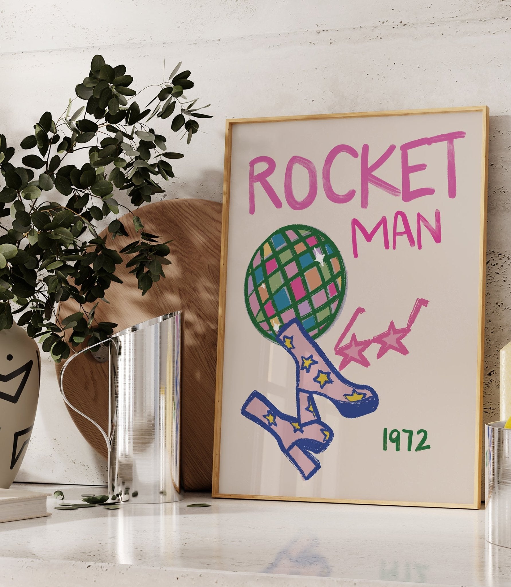Rocket Man Abstract Print