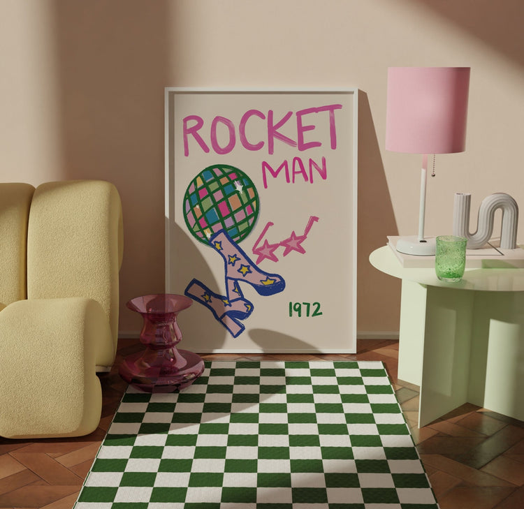 Rocket Man Abstract Print