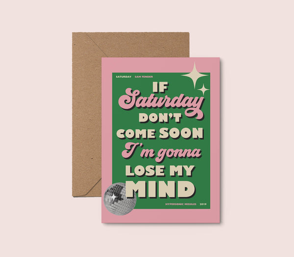 Sam Fender Saturday Card | Unique Wall Art from Moonshine Prints