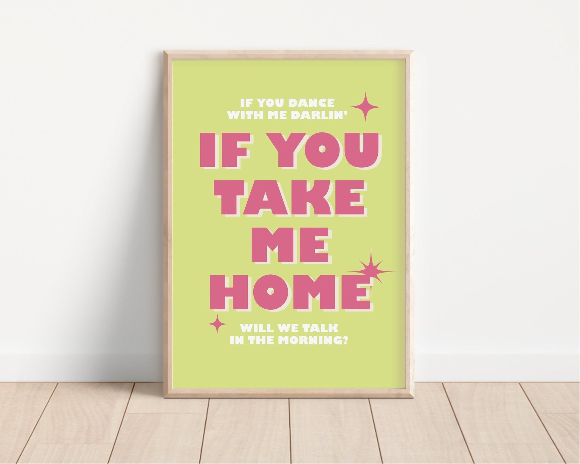 Will We Talk Lyrics Poster | Unique Wall Art from Moonshine Prints