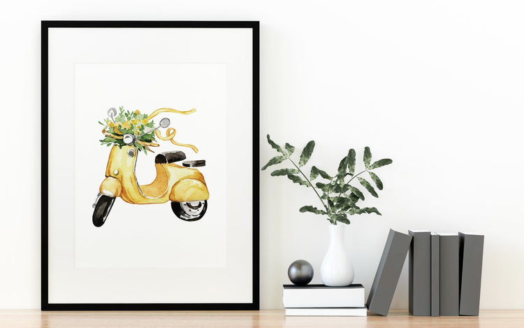 Scooter Illustration Print