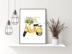 Scooter Illustration Print