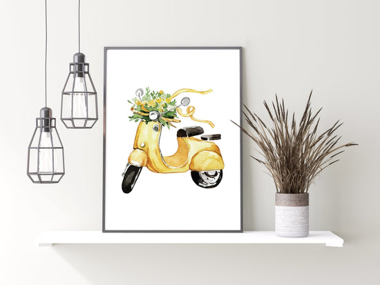 Scooter Illustration Print