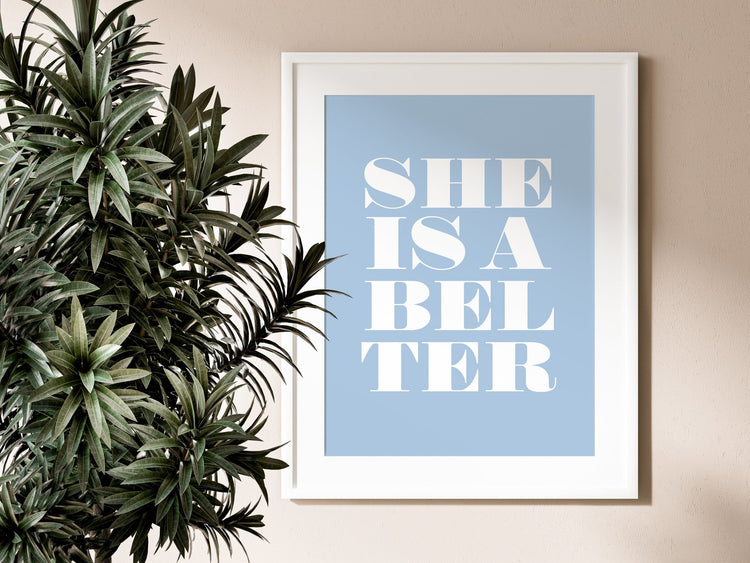 She is A Belter Gerry Cinnamon Poster Print