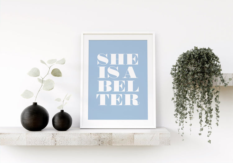 She is A Belter Gerry Cinnamon Poster Print