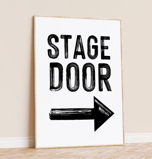 Stage Door B&W Print