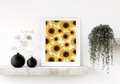 Sunflowers Watercolor Print