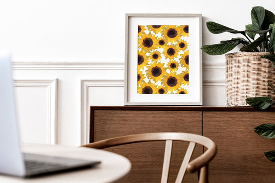 Sunflowers Watercolor Print