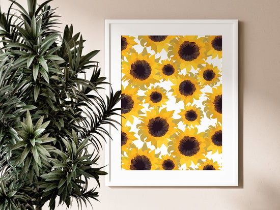 Sunflowers Watercolor Print