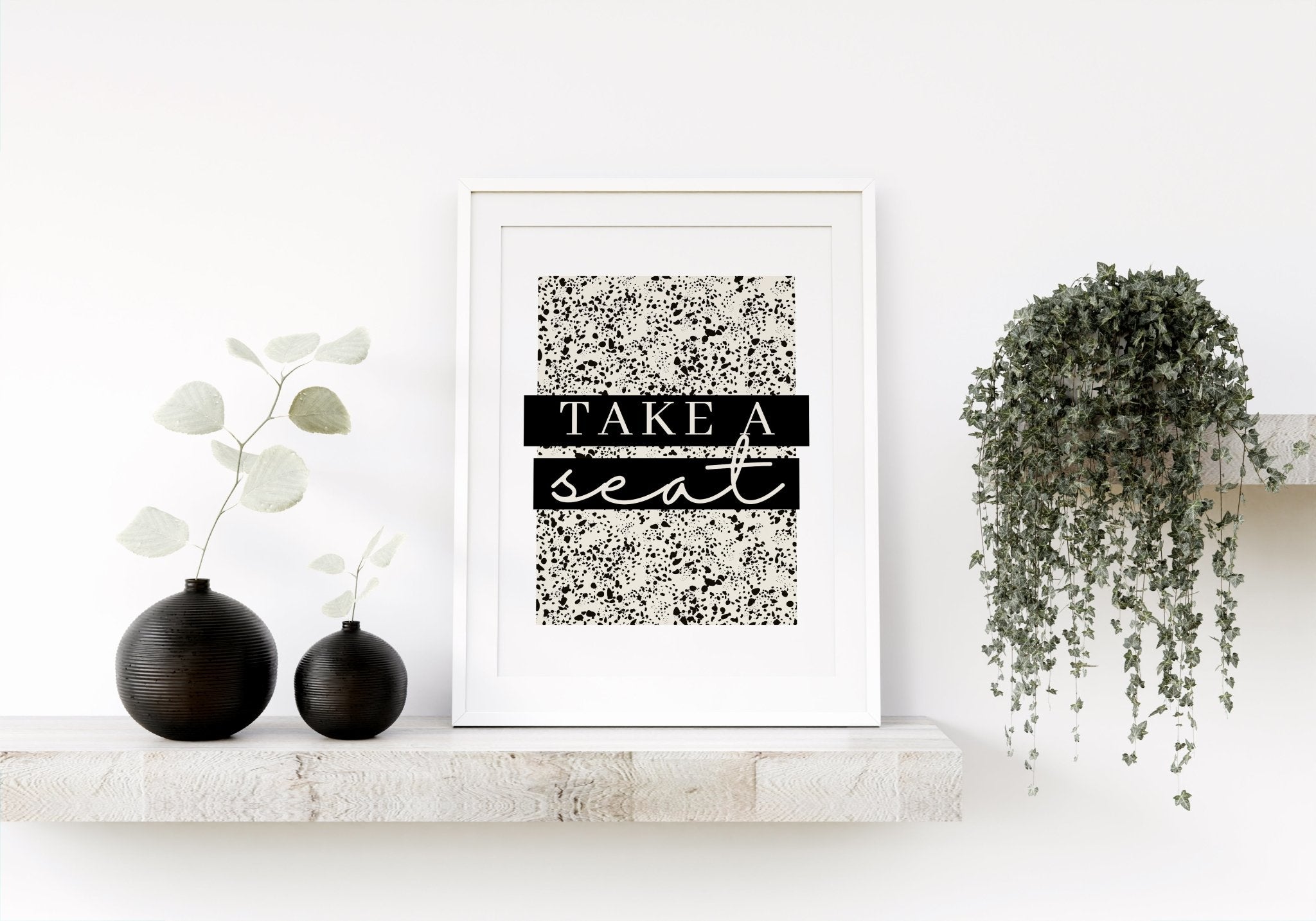 Take A Seat Speckled Print