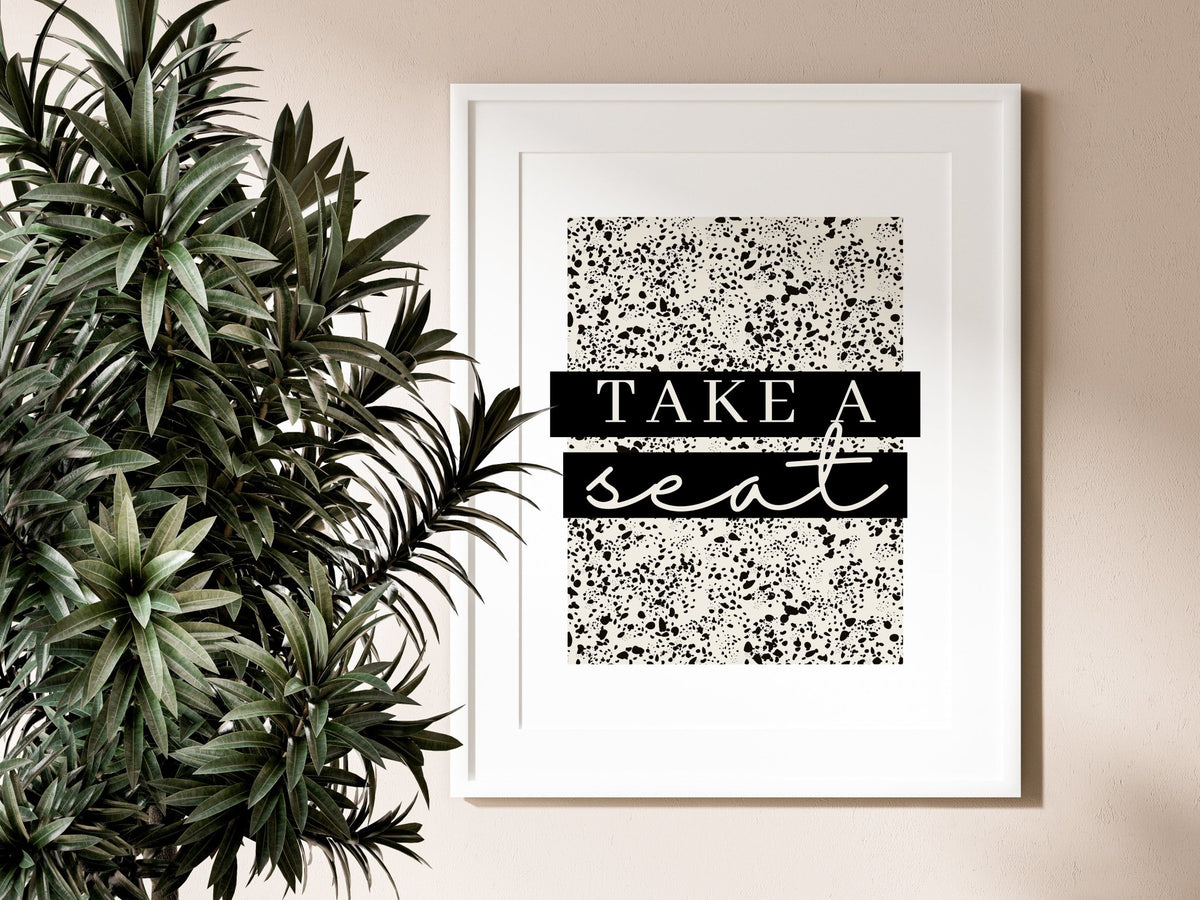 Take A Seat Speckled Print