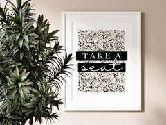 Take A Seat Speckled Print