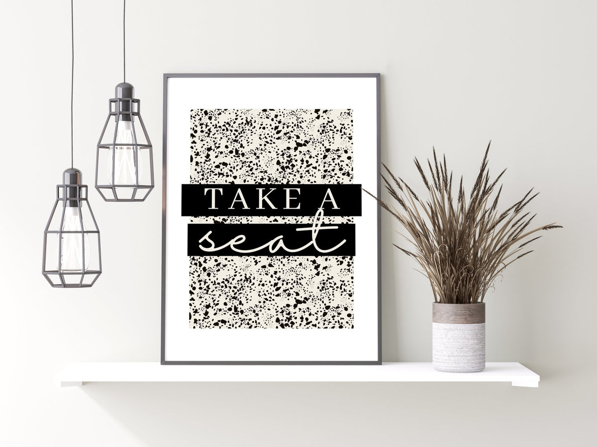 Take A Seat Speckled Print