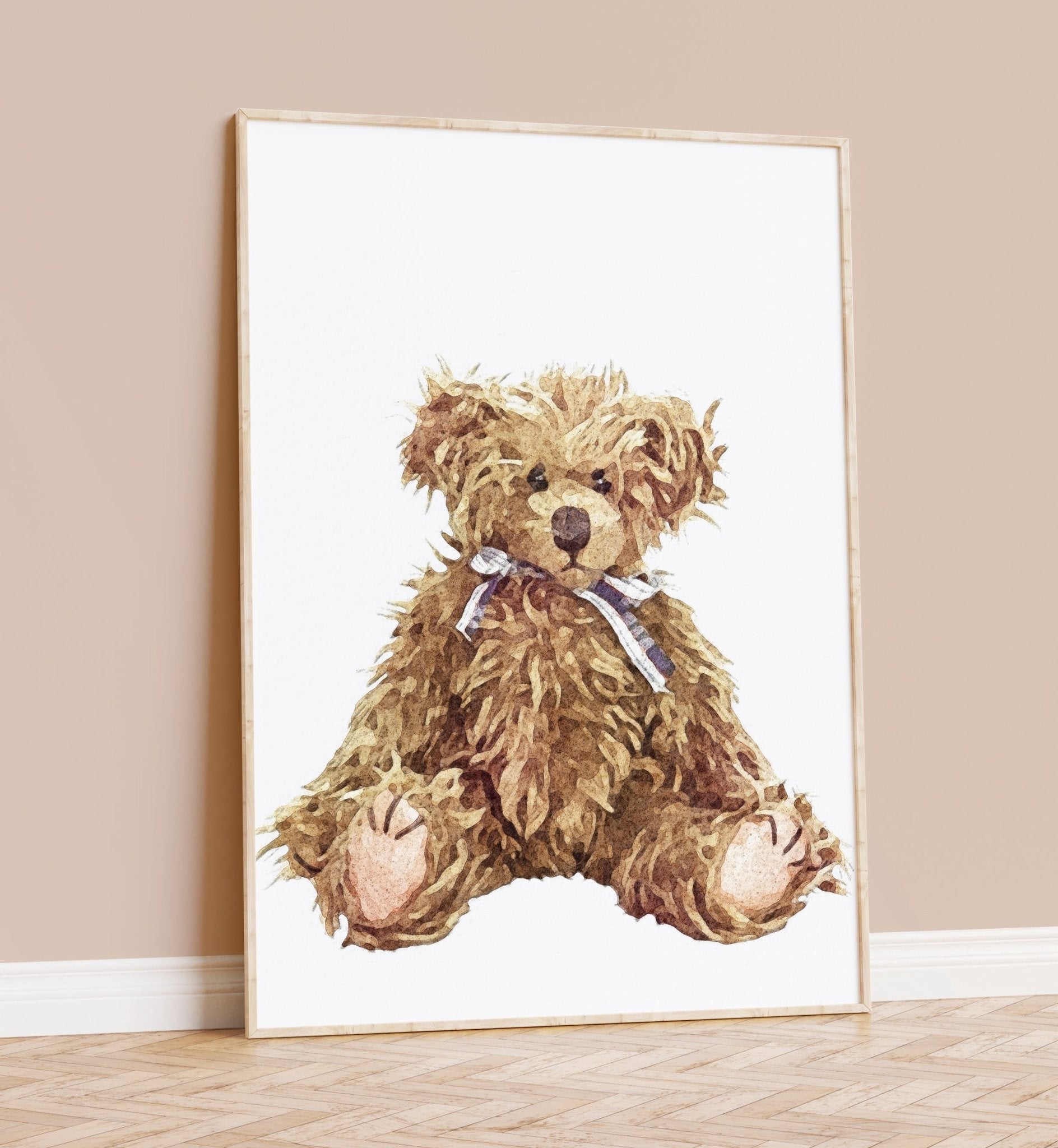Teddy Bear Neutral Nursery Print