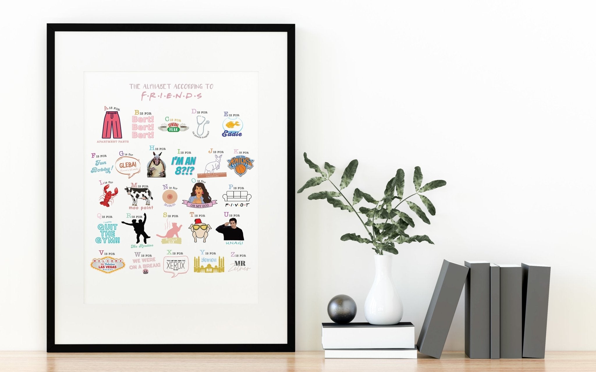The A-Z of Friends TV Show Print