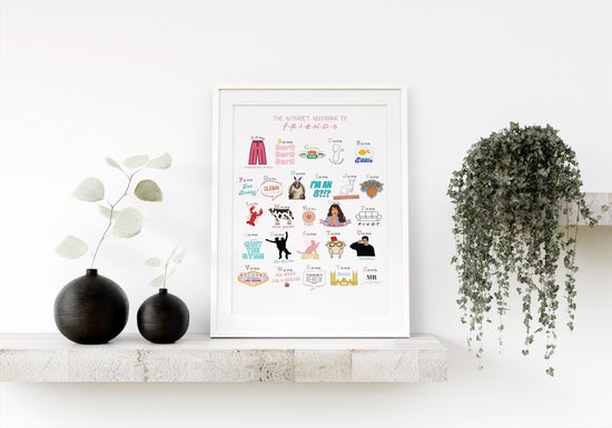 The A-Z of Friends TV Show Print