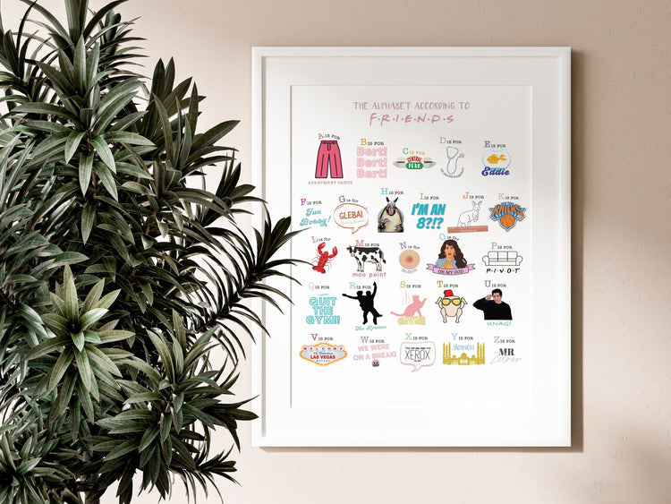 The A-Z of Friends TV Show Print