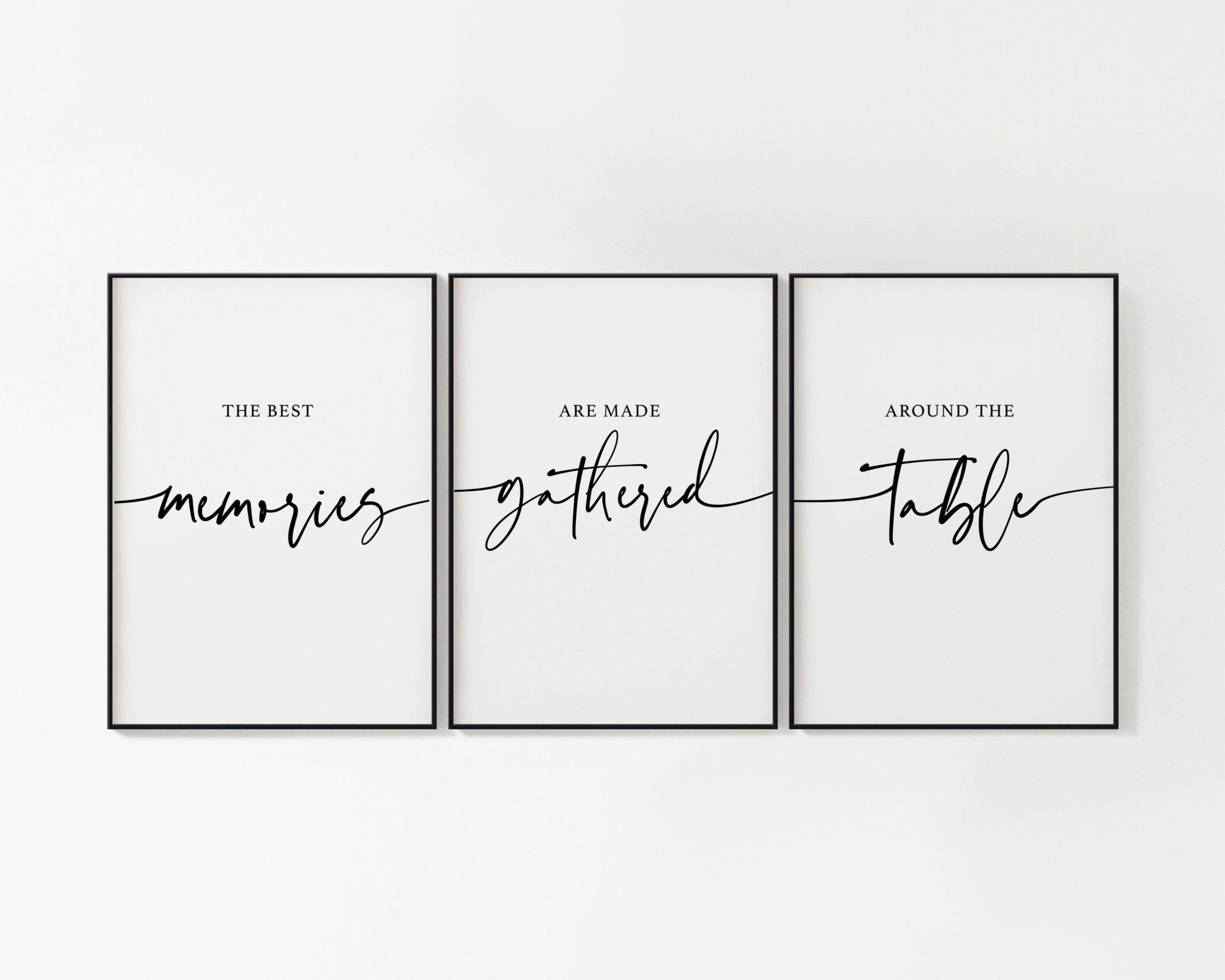 The Best Memories Print Set of 3 Kitchen Wall Feature