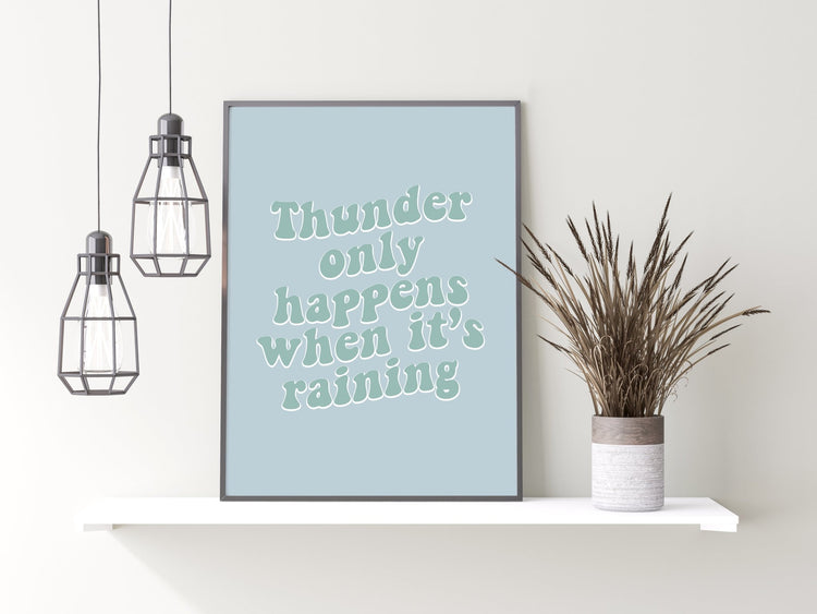 Thunder Only Happens- Fleetwood Mac Lyric Print