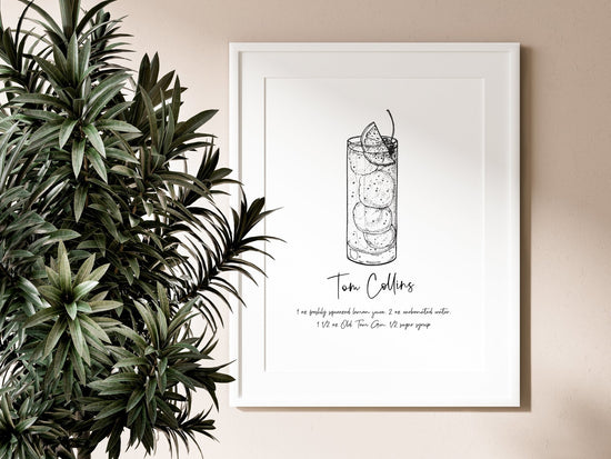 Tom Collins Cocktail Recipe Print