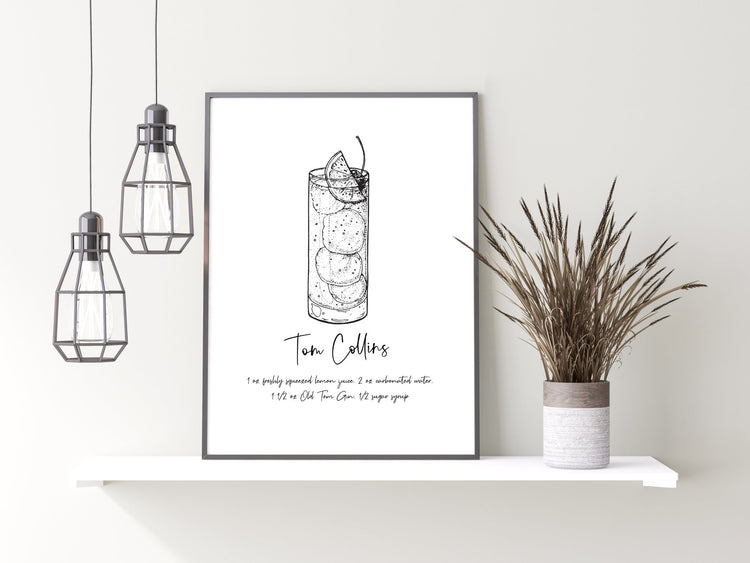 Tom Collins Cocktail Recipe Print