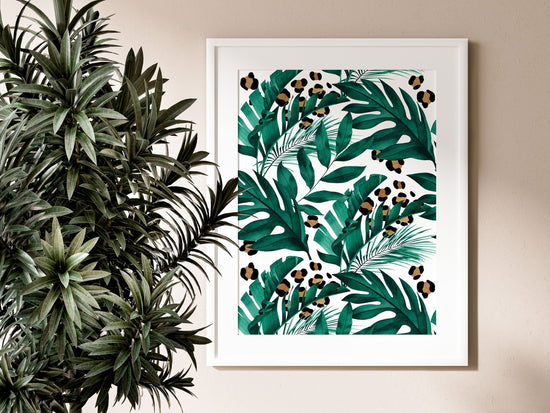 Tropical Leaves + Leopard Print