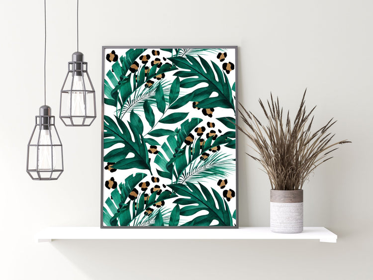 Tropical Leaves + Leopard Print