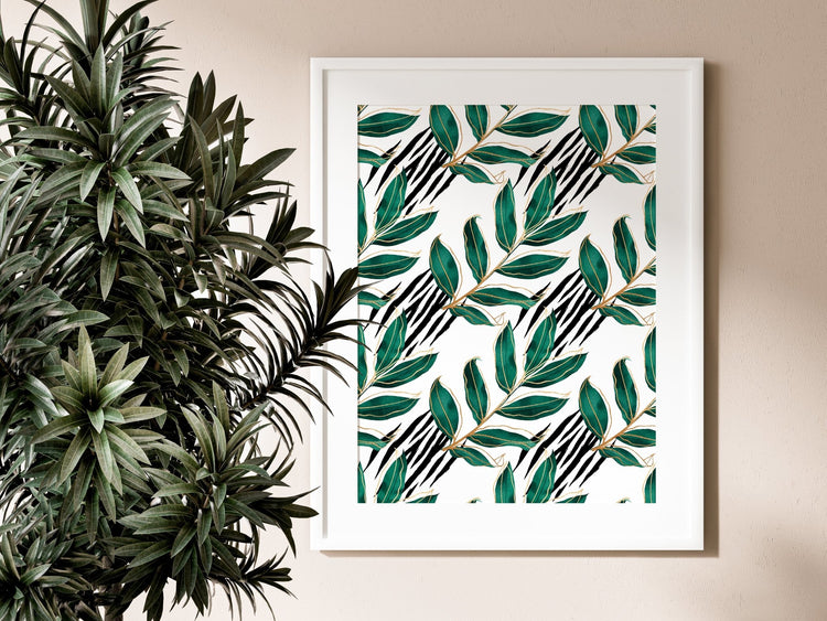 Tropical Tiger Stripes Print