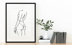 Underwear Line Drawing Print