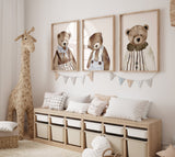 Vintage 3 Bears Nursery Print Set of 3