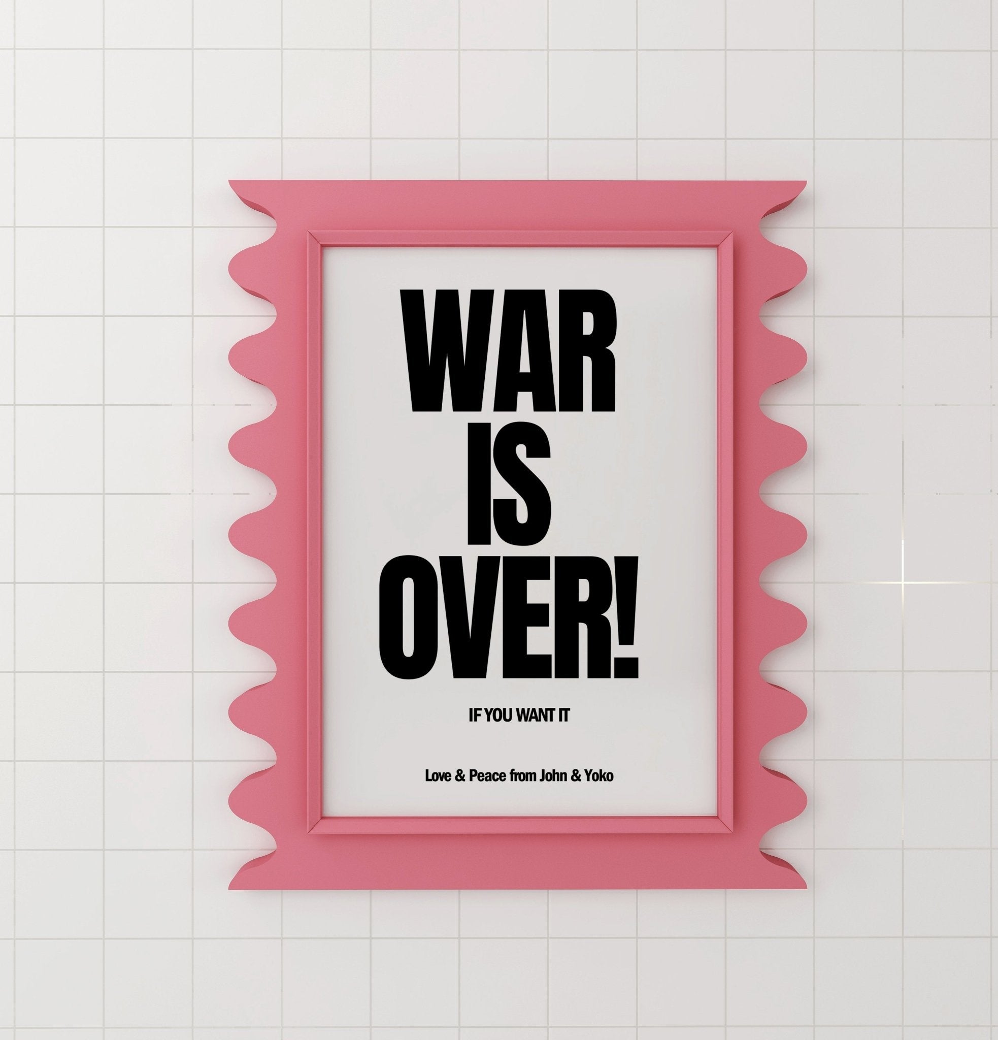 War Is Over Retro Wall Print