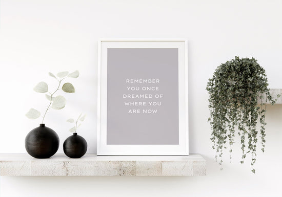 Where You Are Now Motivational Wall Art