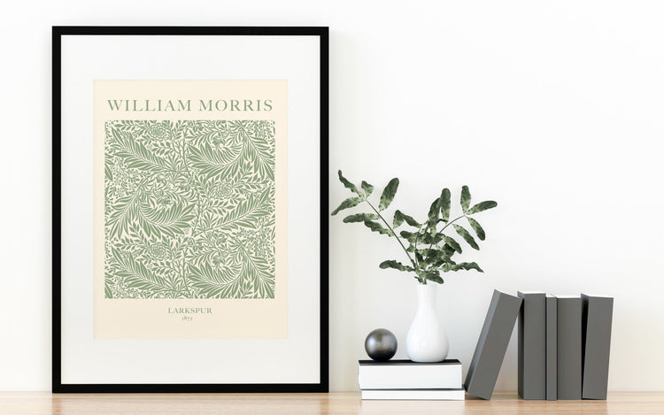 William Morris Larkspur Green Print