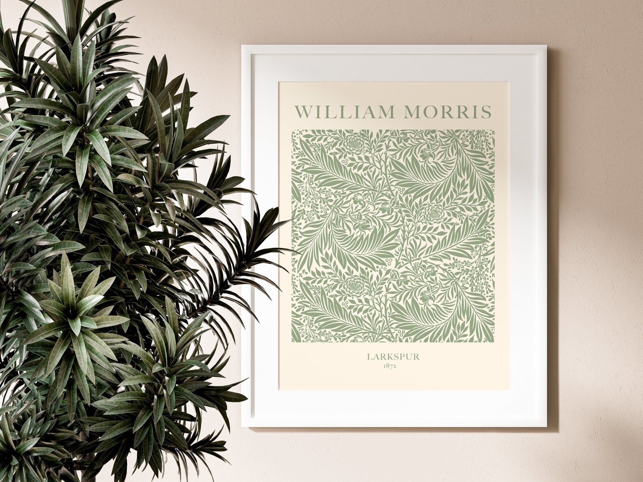 William Morris Larkspur Green Print