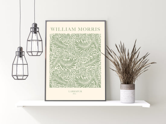 William Morris Larkspur Green Print