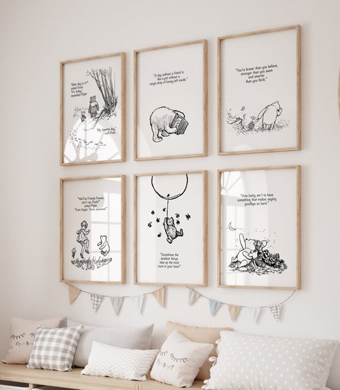 Winnie the Pooh Nursery Print Set of 6