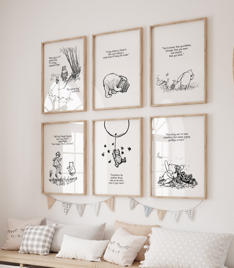 Winnie the Pooh Nursery Print Set of 6