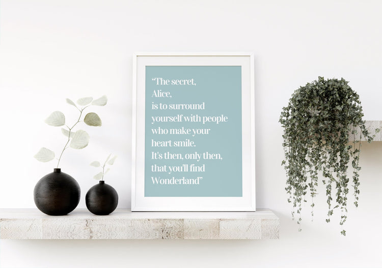 Wonderland Quote Print