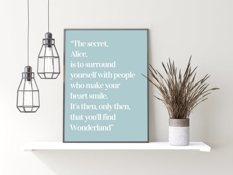 Wonderland Quote Print