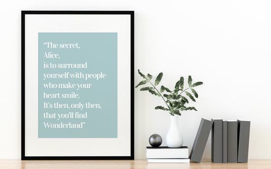 Wonderland Quote Print