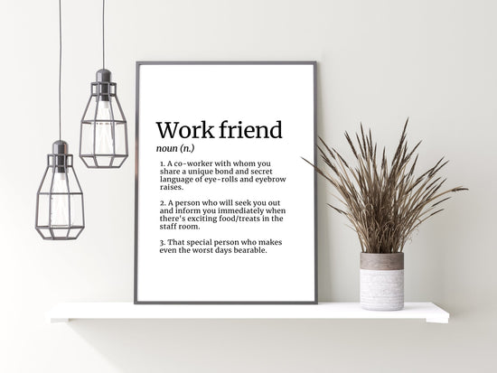 Work Friend Gift Definition Print