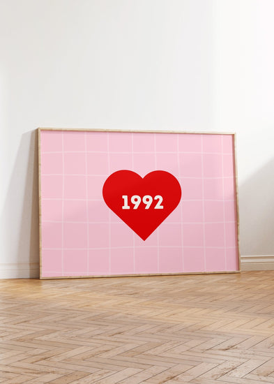 Y2K Aesthetic Personalised Birth Year Print