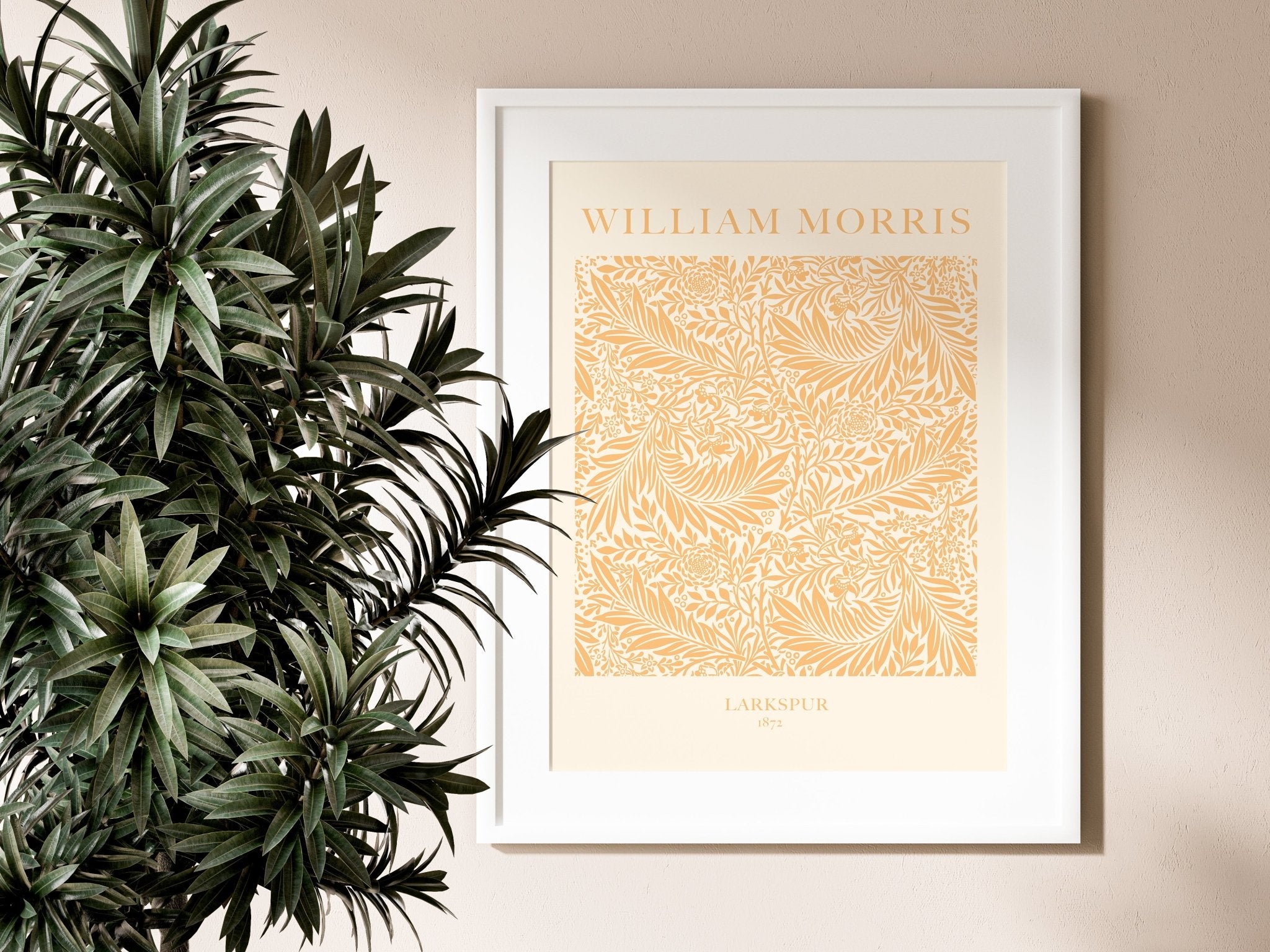 Yellow William Morris Poster Print